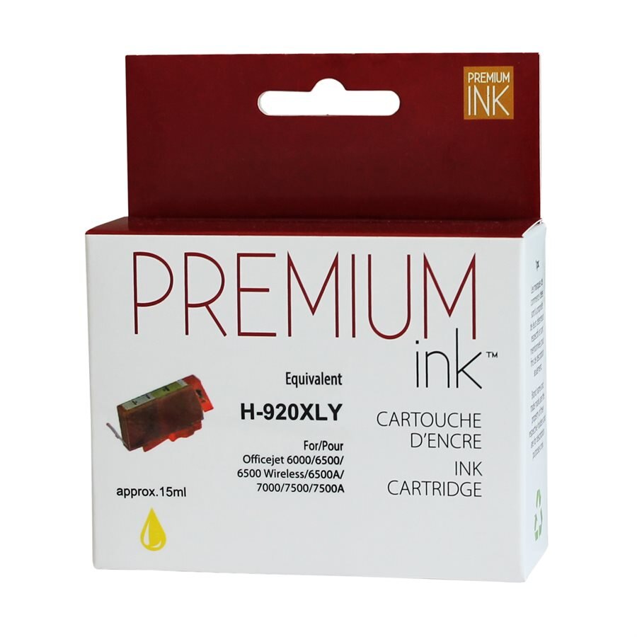 HP No. 920XL CD974A Alternative Yellow Premium Ink HP No. 920XL CD974A Alternative Yellow Premium Ink